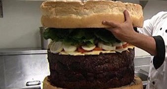 Giant Burger Weighing 350 Pounds Unveiled